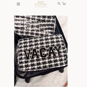 Women's Vacay XL Bag Travel  Black Plaid bag packing bag
